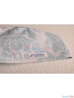 Медицинская шапочка "Голубые блестки"