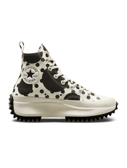 Кеды Converse Run Star Hike Platform Polka Dots Черно-Белые высокие A01181C