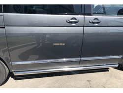 Защита  штатного порога труба d60 для  Volkswagen T5 Caravelle (2009-2015)