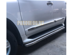 Защита штатного порога d76 для Toyota Land Cruiser 200 2015-2018