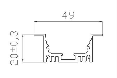 Алюминиевый профиль 4L-4920-V ANOD