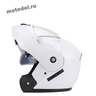 Мотошлем VT Flip-Up модуляр (мото шлем), белый