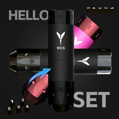 Беспроводная тату машинка WOS E70 Pro Adjustable Stroke 3.0-5.0mm Black