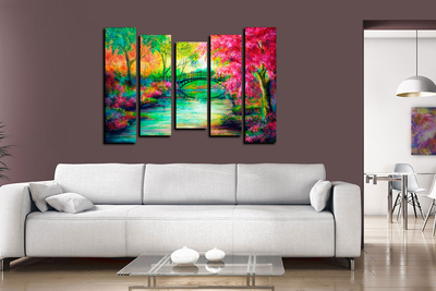 Модульная картина "Сказочный лес"