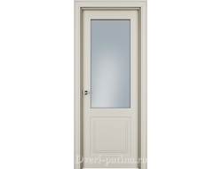 Дверь Паспарту 2 эмаль кремовая со стеклом