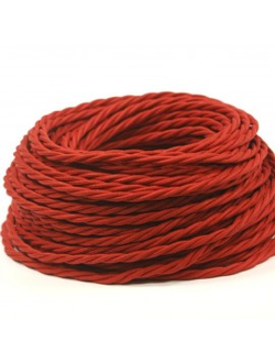 Провод витой в ретро стиле ПРВ 3х1.5 красный