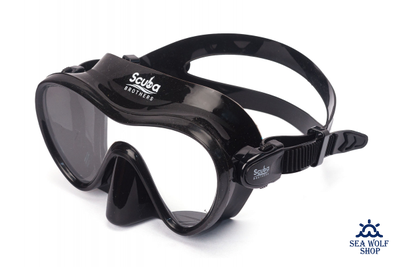 Маска для дайвинга с трубкой Scuba Brothers Flipper Black, комплект