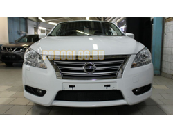 Защита радиатора Nissan Sentra 2014- black