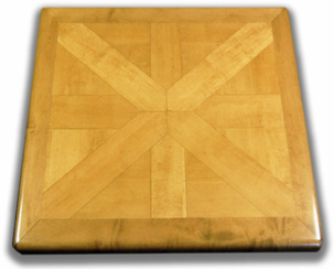 Maple Veneer in Custom Pattern with Maple Wood Edge