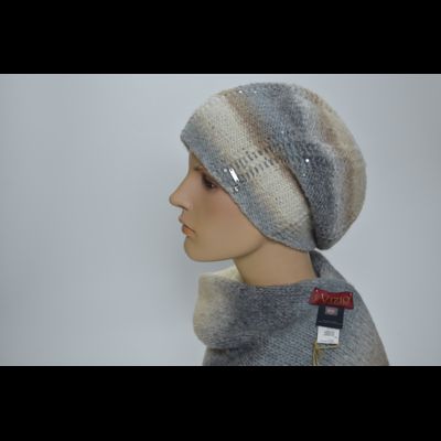 Vizio Италия берет и шарф 1345 бежевый