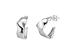 Серьги Hype полукольца мятый металл