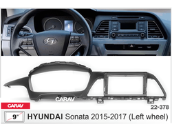 ПЕРЕХОДНАЯ РАМКА ДЛЯ УСТАНОВКИ АВТОМАГНИТОЛЫ CARAV 22-378: 9&quot; / 230:220 x 130 mm / HYUNDAI Sonata 2015-2017