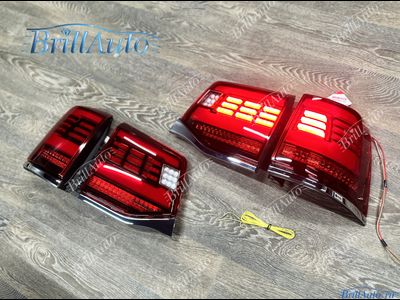 Стопы Toyota Land Cruiser 200 15-21 БЕГАЮЩИЕ красные