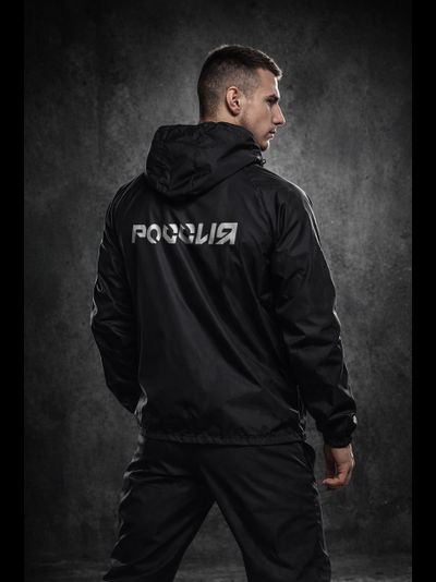 Ветрозащитный костюм на молнии "Россия" BRAVEGARD черный