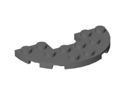 Plate, Round Half 3 x 6 with 1 x 2 Cutout, Dark Bluish Gray (18646 / 6218084)