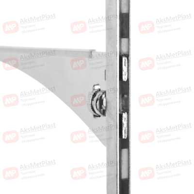 M10-300 Кронштейн хромированный с силиконом для профиля Vertikal под полку 300 мм