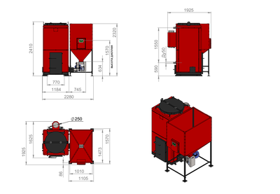 Пеллетный котёл Roteks 200 кВт