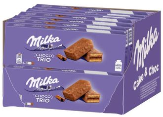 Шоколадный бисквит Milka Choco Trio 150гр (12 шт)