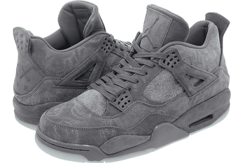 Nike Air Jordan Retro 4 Kaws X Cool Grey вблизи