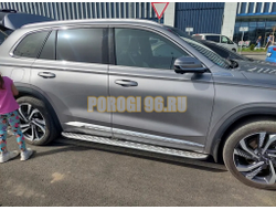 Пороги OEM Style для Geely Monjaro 2021-