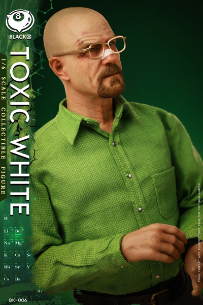 Уолтер Уайт, Хайзенберг (Во все тяжкие, Breaking Bad) - Коллекционная фигурка 1/6 Toxic White (BK-006) - Black 8 Toys