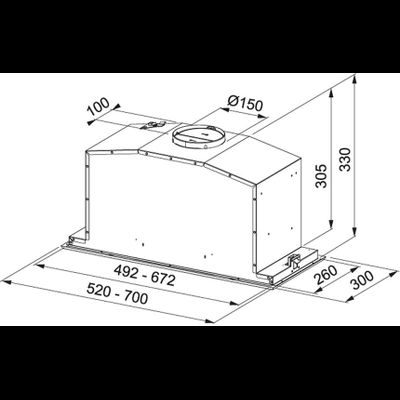 FBI 547 XS NP (305.0590.105) нерж сталь вытяжка