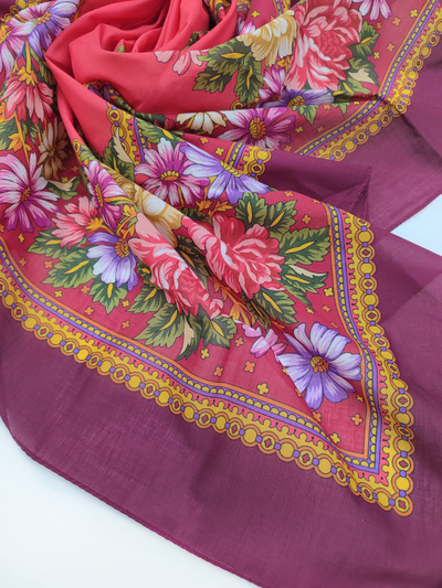 Павловопосадский платок Радостное лето 1719-6