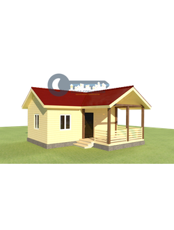 Б-12 ГАБАРИТНЫЕ РАЗМЕРЫ: (7Х7М) 1 ЭТАЖ, ОБЩАЯ ПЛОЩАДЬ: 40М²