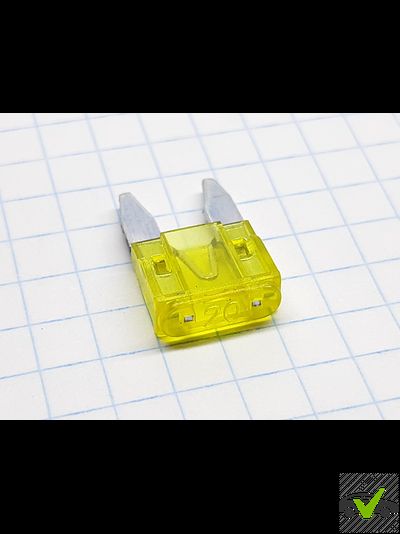 Предохранитель флажковый Mini 20A желтый