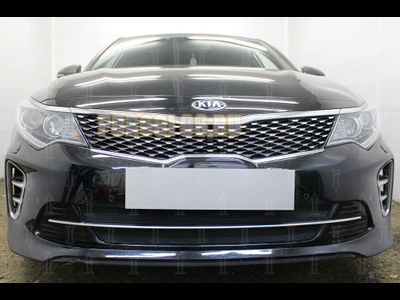 Защита радиатора KIA Optima 2015-2018 (GT / GT-Line) black низ