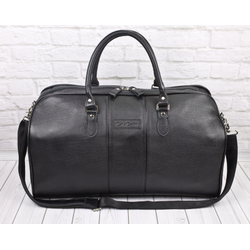 Кожаная дорожная сумка Campelli black (арт. 4014-01)