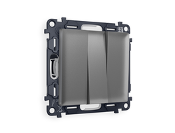 Выключатель 3-кл Антрацит серый - Ambrella Volt - ALFA