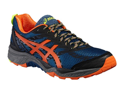 Кроссовки ASICS GEL-FUJITRABUCO5 синий/черный/оранжевый  T6J0N-5809   (Размеры: 9)