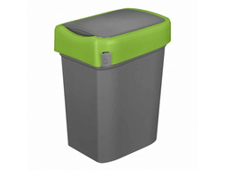 Бак для мусора 25 л. 33*27*45,7 см. с зеленым ободом