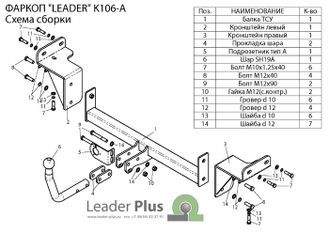 ТСУ Leader Plus для Kia Cee&#039;d универсал (2006-2012), K106-A