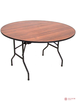 Стол банкетный складной круглый D.1500, орех, черный