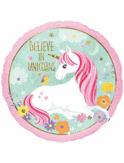 Круг Believe in unicorns 18"/46см