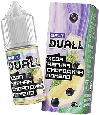 DUALL SALT (STRONG) 30ml - ХВОЯ / ЧЕРНАЯ СМОРОДИНА / ПОМЕЛО