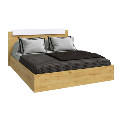 Кровать 140х200 ЭКО (Эра) Дуб Вотан/Белый