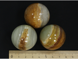 Шар Оникс мраморный в ассортименте, Пакистан (37-40 мм, 80-90 г) №20688