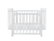 Кроватка детская продольный маятник Pituso Olivia Белый-Белый