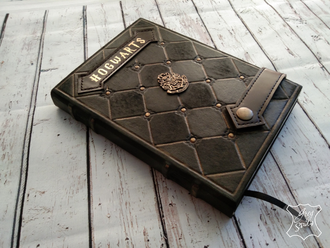 подарок руководителю, ежедневник с гербом, блокнот ручной работы, ежедневник винтажный, гарри поттер