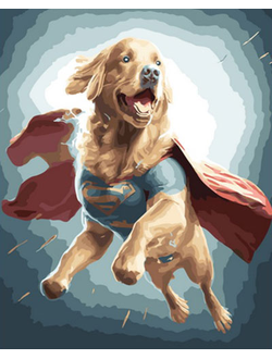 Картина по номерам OK11451 Эксклюзив!!! Собака - супермен