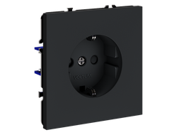 VLS040207 Розетка со шторками 16А, графит-1
