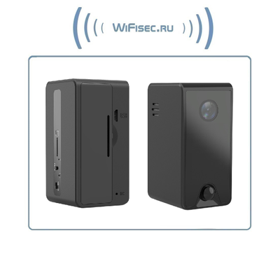 Комнатная беспроводная WiFi видеокамера на аккумуляторе с DVR с кронштейном, Full HD (до 90 дней)  (CamSC Pro)