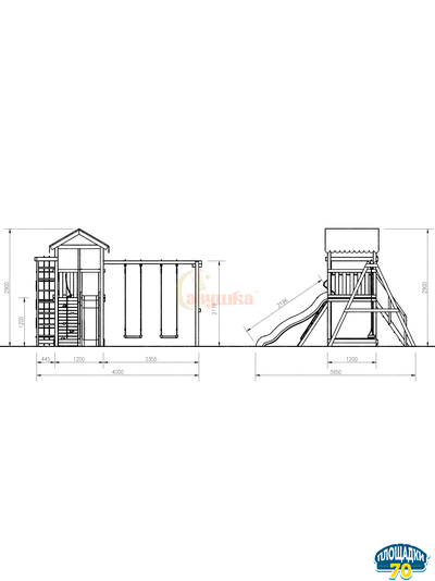 Детская площадка Савушка Мастер 5 (Махагон) 4 сезона