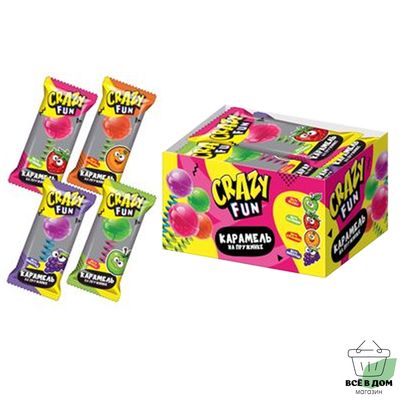 Карамель 8г CRAZY FUN на пружине 62610