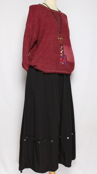 ДЖЕМПЕР ХЛОПОК "ВАРЕНЫЙ ЗАПЛАТКА" сирень, винный до р.54