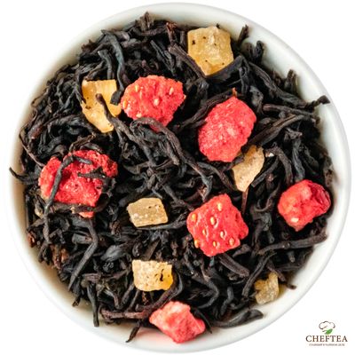 Чай с клубникой - Клубника со сливками 250г