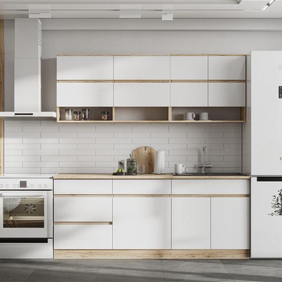 Брауни 2 кухонный гарнитур Дуб Делано/Белый